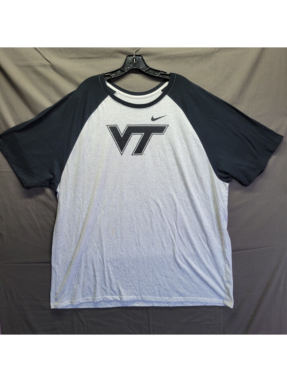 Nike VT Virginia Tech Shirt Mens Sz 3XL Gray Athletic Dri Fit The Nike Tee Hokie